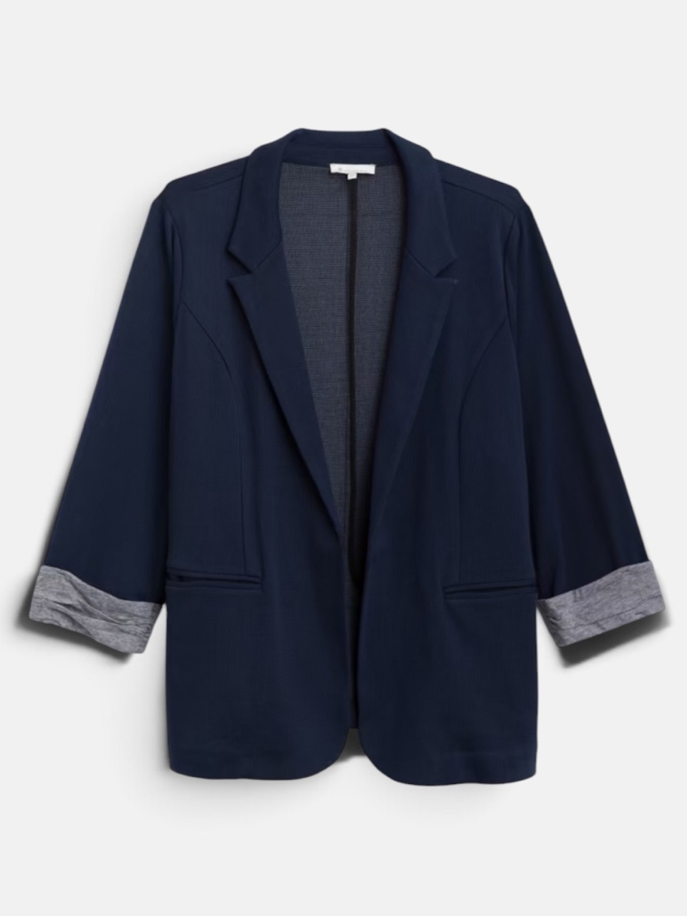 Skies Are Blue Asa Knit Blazer – Blue – Size 2X